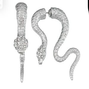 Simply Vera Vera Wang Silver Crystal Snake Earrings